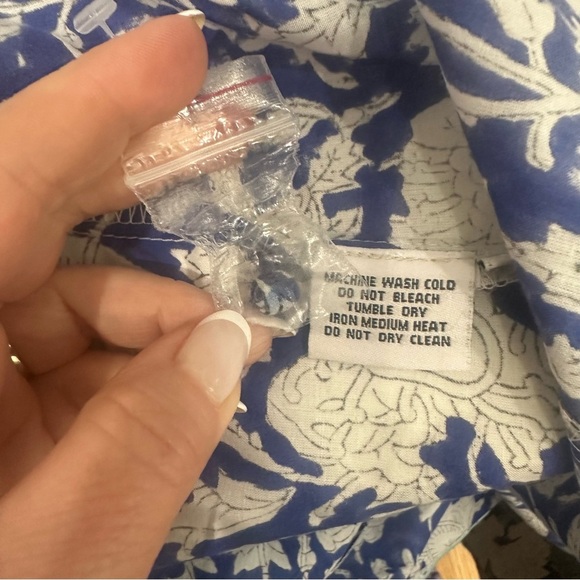 Sue Sartor Kimono Duster Blue Floral - Picture 9 of 10